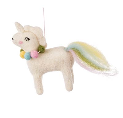 Unicorn Ornament with Pastel Tail