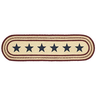 Potomac Braided Table Runner with Stars, 48 inch