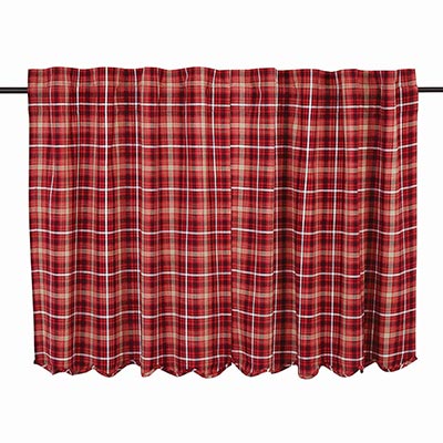 Braxton Red Plaid Cafe Curtains (36 inch)