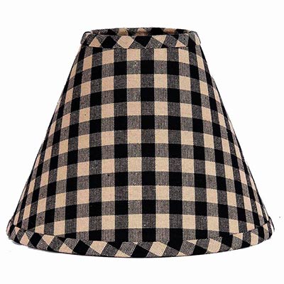 Heritage House Check Black Lamp Shade - 10 inch