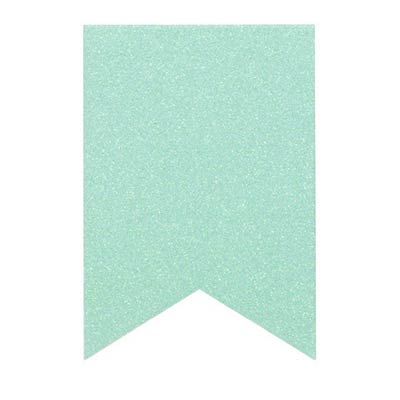 Mint Glittered Fishtail Chipboard Banners (10 pack)