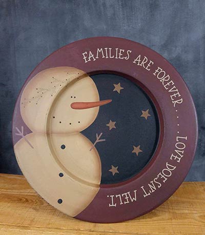 Families Are Forever Snowman Plate - Large