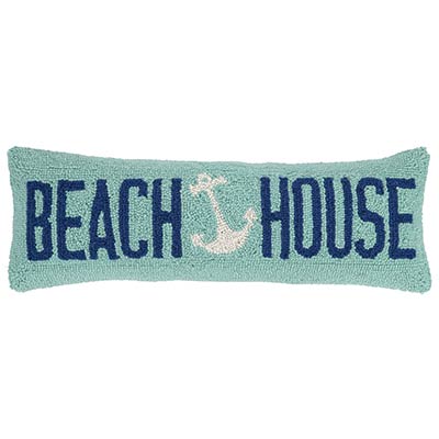 Beach House Anchor Hooked Pillow