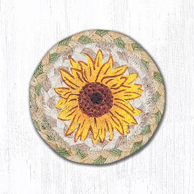 Sunflowers Braided Coaster
