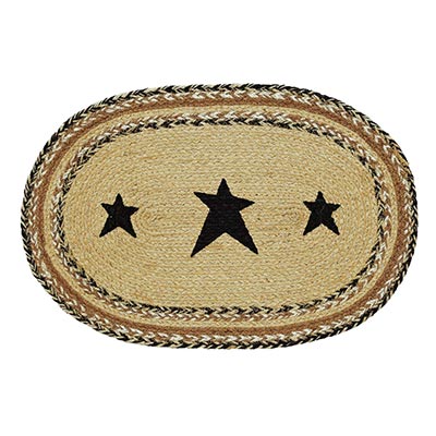 Kettle Grove Braided Placemats with Stars (Set of 6)