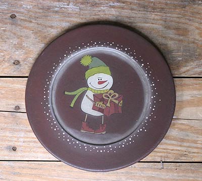 Snowman with Present Plate