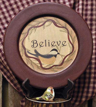 Believe Sparrow Plate