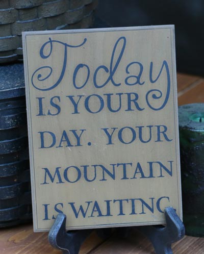 Mountain is Waiting Wall Plaque - Oatmeal