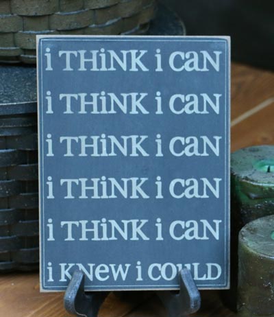 I Think I Can Wall Plaque - Black