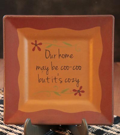 Coo-Coo But Cozy Square Plate