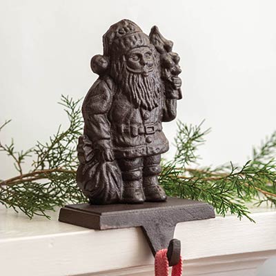 Cast Iron Santa Stocking Holder - The Weed Patch