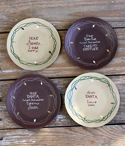 Dear Santa Plates (Set of 4)
