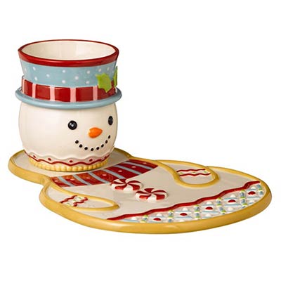 Sweet Tidings Snowman Plate & Cocoa Cup