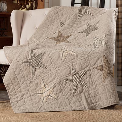 Sawyer Mill Star Charcoal Quilted Throw