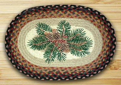 Pine Redberry Braided Jute Placemat