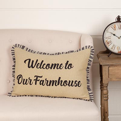 Ashmont Welcome to Our Farmhouse Throw Pillow