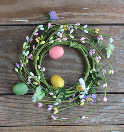 Pastel Berries & Eggs Candle Ring