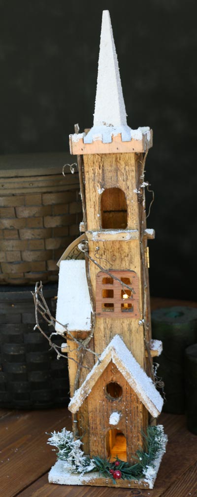 Snowysteeple Lighted Bird House