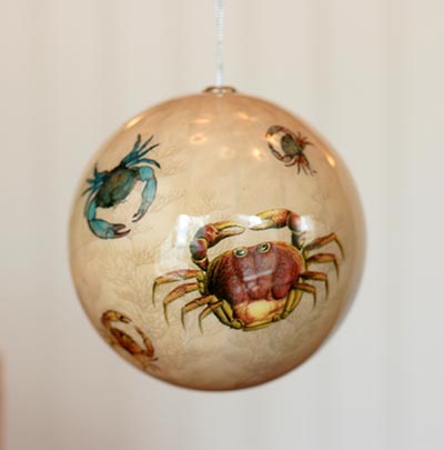 Crab Decoupage Ornament