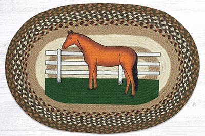 Horse 20 x 30 inch Braided Rug