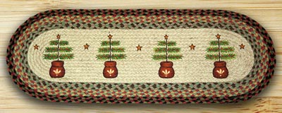 Feather Tree Braided Table Runner - 36 inch