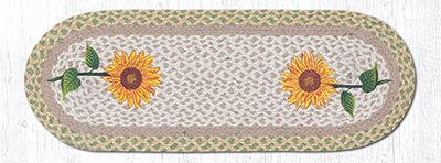 Tall Sunflowers Braided 36 inch Table Runner