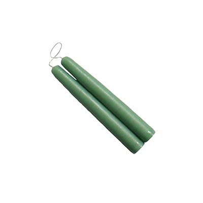 6 inch Spearmint Green Mole Hollow Taper Candles (Set of 2)