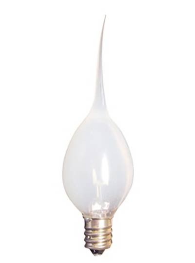 Primitive 3 Watt  Silicone Dipped Candle-Lite Light Bulb Candelabra Socket