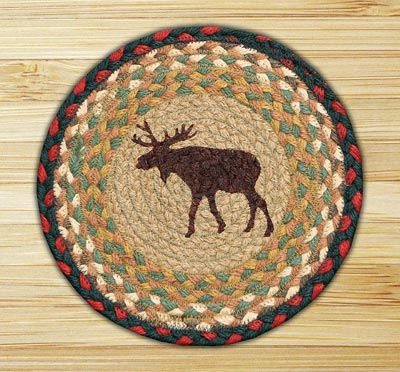 Moose Braided Jute Tablemat - Round (10 inch)