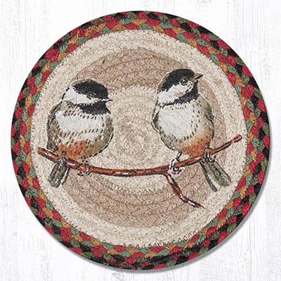 Chickadee Braided Tablemat - Round (10 inch)
