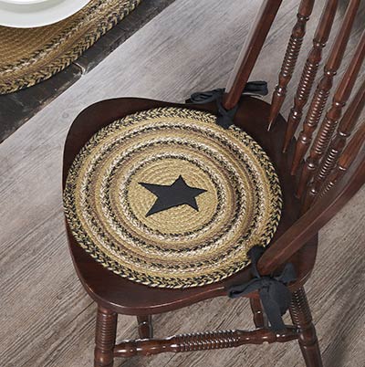 Kettle Grove Braided Chair Pad with Star