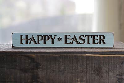 Happy Easter Wood Shelf Sitter