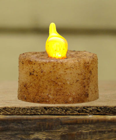 Burnt Ivory Battery Tealight Candle