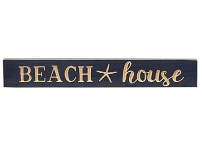 Beach House Engraved Wood Sign