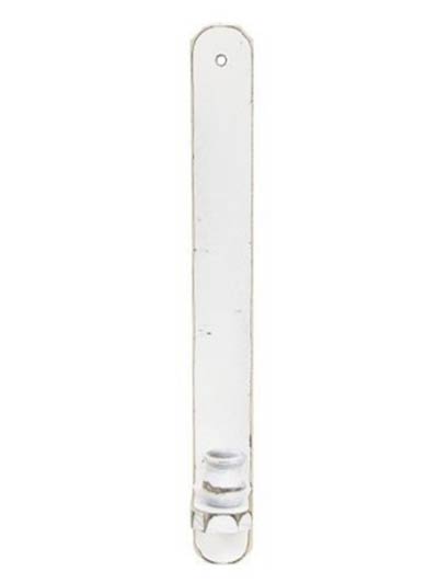 White Wooden Taper Candle Wall Sconce - 18 inch