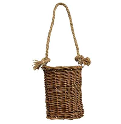 Natural Willow Small Hanging Basket