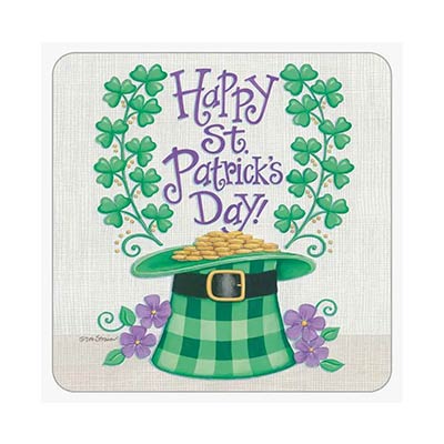 St Patrick's Day Hat Coaster