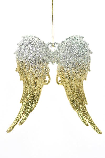 Gold & Silver Angel Wings Ornament