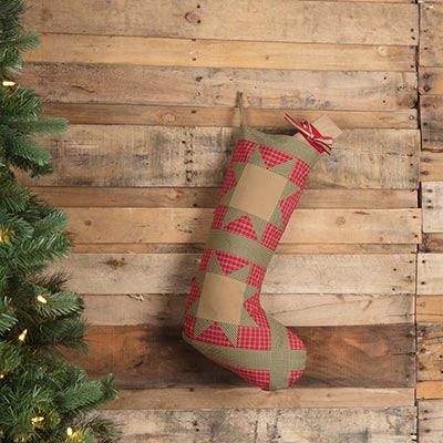 Dolly Star Red Patch 20 inch Stocking