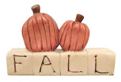 Fall Block with Pumpkins