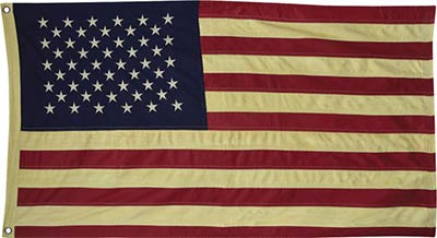 Large Tea Dyed American Flag