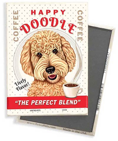 Happy Doodle Coffee Magnet