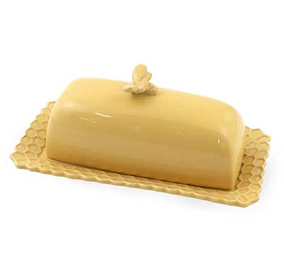 Honeycomb Covered Butter Dish