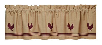 Red Rooster Valance
