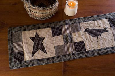 Kettle Grove Star and Crow Tablerunner - 36 inch