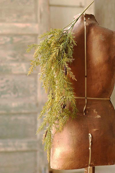 Prickly Pine Hanging Bush - Moss Green