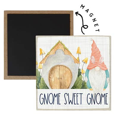 Gnome Sweet Gnome Square Magnet