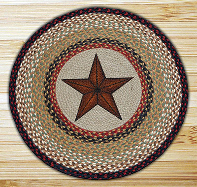 BRAIDED HAND STENCILED RECTANGLE PATCH RUG By EARTH RUGS--BLESS THIS IRISH HOME 
