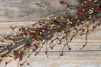 Burgundy and Old Gold with Rusty Stars Garland