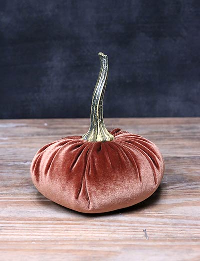 Bronze Velvet Pumpkin - Large